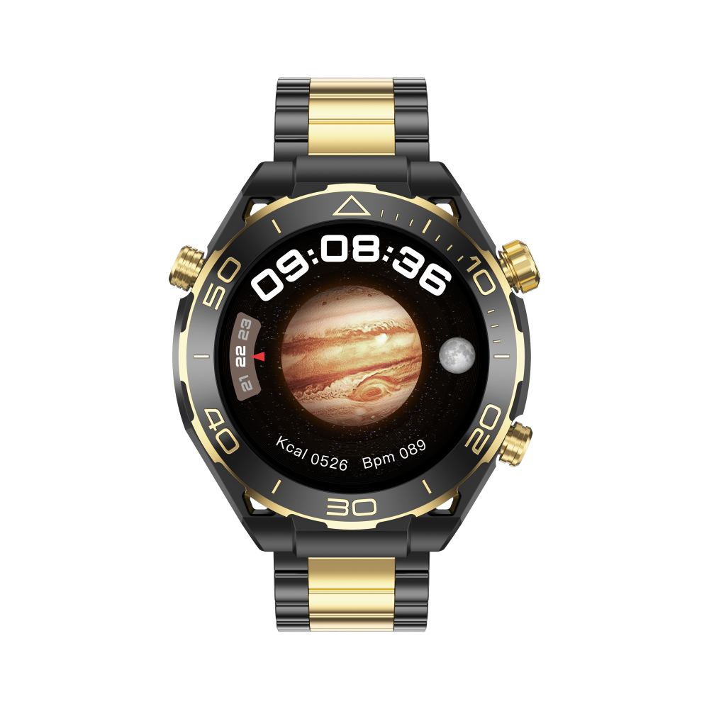 Kallme Hero 4 Phenomenal Design smart watch for men IP68 waterproof GOLD